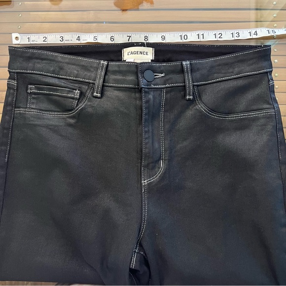 L’AGENCE Marguerite skinny high rise noir natural contrast coated - Picture 5 of 8